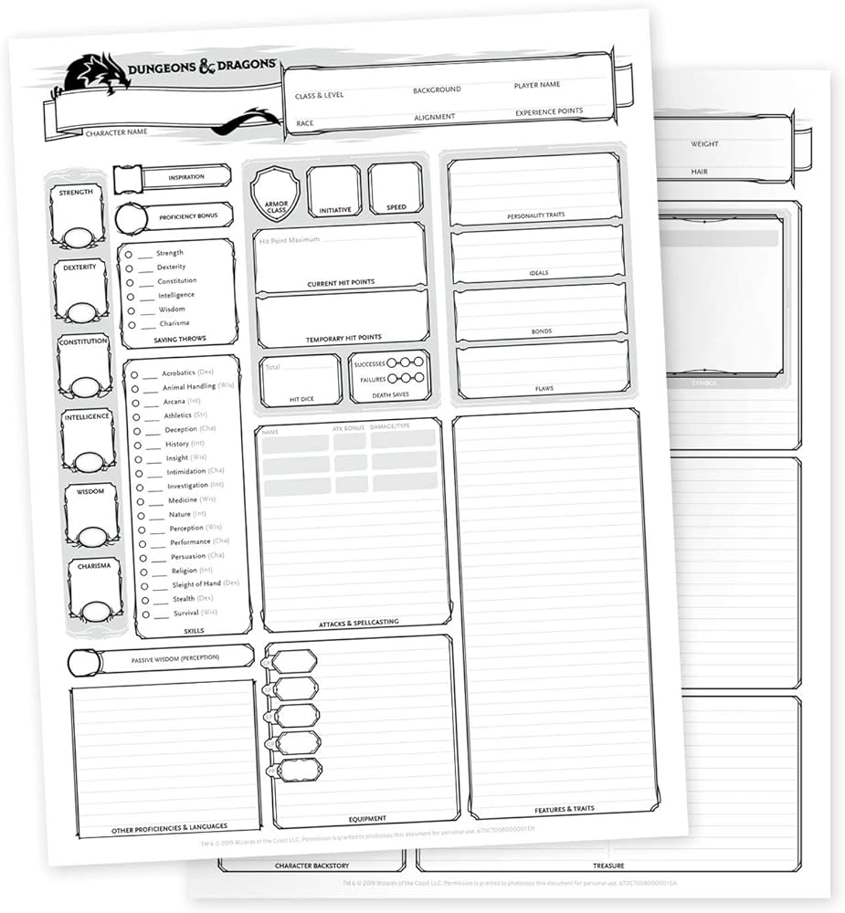 D&D Character Sheet