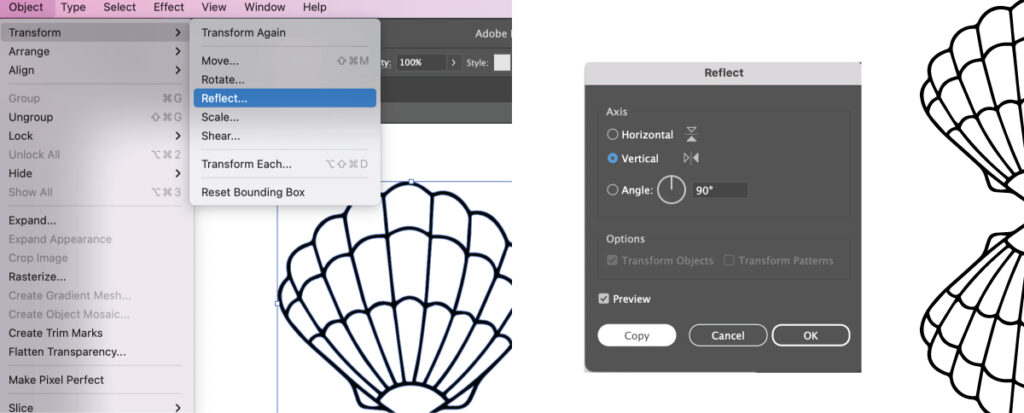 Mirroring Elements in Illustrator